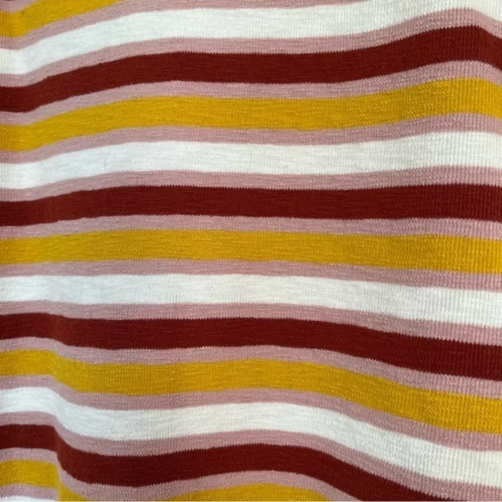 Madewell Pink, Red, Marigold and White Striped Westville Tank Top Size Small